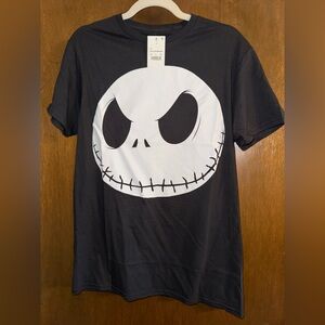 Disney Black T-Shirt with White Nightmare Before Christmas Design